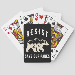 Verzet je tegen 'Save Our Parks' Alt US National P Pokerkaarten