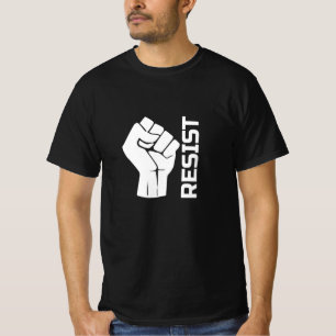 Verzet met vuist - in wit 0002 t-shirt