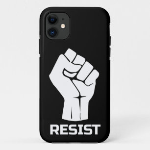 Verzet met vuist - in wit iPhone 11 hoesje