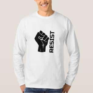 Verzet met vuist - in zwart 0002 t-shirt