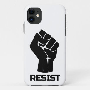 Verzet met vuist - in zwart iPhone 11 hoesje