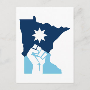 Verzet Minnesota Gebalde Vuist Briefkaart