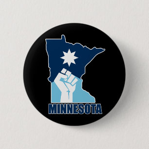 Verzet Minnesota Opgeheven Vuist Ronde Button 5,7 Cm