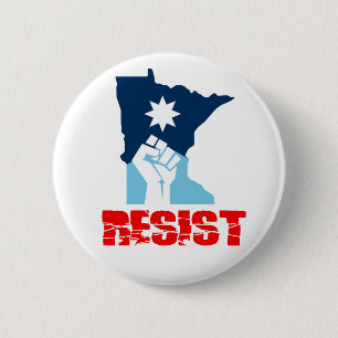 Verzet Minnesota Opgeheven Vuist Ronde Button 5,7 Cm