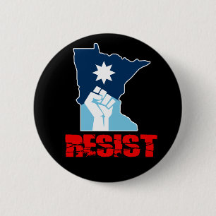 Verzet Minnesota Opgeheven Vuist Ronde Button 5,7 Cm