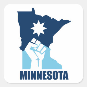 Verzet Minnesota Opgeheven Vuist Vierkante Sticker