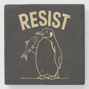 Verzet Pinguïns Activisme Protest Kleding Stenen Onderzetter