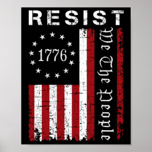 Verzet Protest We Het Volk Vlag Protest Sla Dem Op Poster