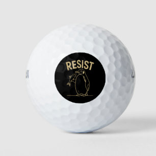 Verzet tegen activisme pinguïns protesteren golfballen