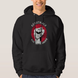 Verzet tegen basiswet demo vredesmasker hoodie