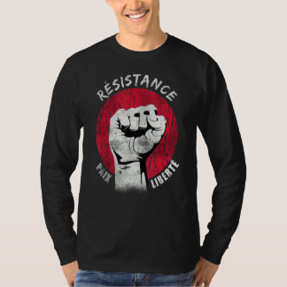 Verzet tegen basiswet demo vredesmasker t-shirt