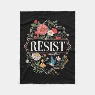 Verzet tegen bloemenprotest Trump Anti Trump Fleece Deken