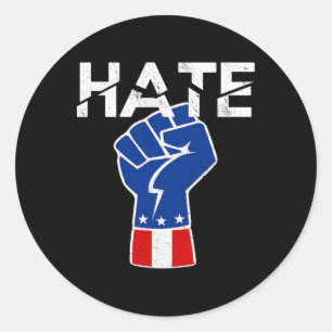Verzet tegen haat Amerika politieke dissidentie Ronde Sticker