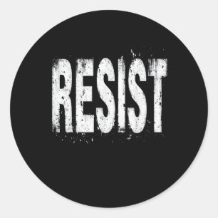 Verzet tegen politiek protest ronde sticker