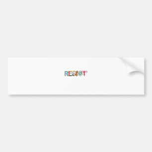Verzet tegen Shirt Verzet Strijd Eerste Protest Li Bumpersticker