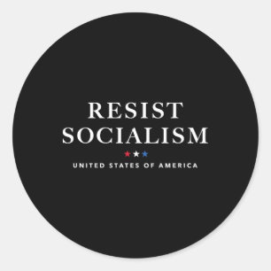 Verzet tegen socialisme Anti-socialistisch Anti-Ma Ronde Sticker