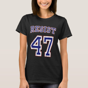 Verzet tegen Trump 47 Retro Distressed Graphic T-shirt