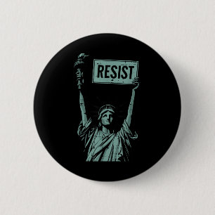 Verzet tegen Vrijheidsbeeld Protest Burgerrechten Ronde Button 5,7 Cm