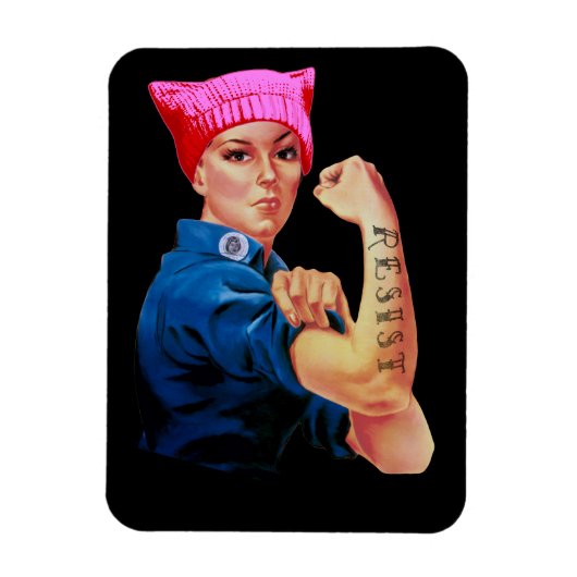 Verzet Trump met Rosie de Riveter Magneet (Verticaal)