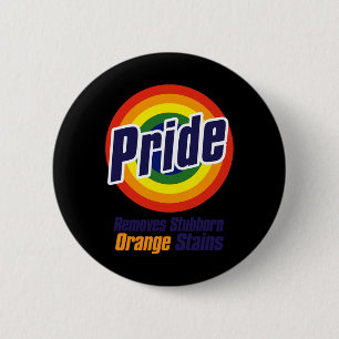 Verzet Trump Verwijder Hardnekkige Oranje Vlekken  Ronde Button 5,7 Cm