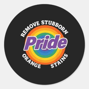 Verzet Trump Verwijder Hardnekkige Oranje Vlekken Ronde Sticker