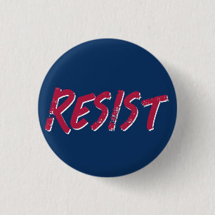 Verzet Weerstand Rode en Blauwe Vlagkleuren Ronde Button 3,2 Cm