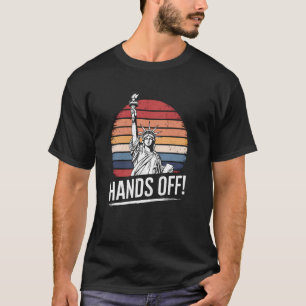 Verzet Weerstand Standbeeld Liberty Hands Off Prot T-shirt