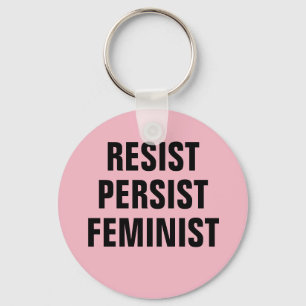 Verzet zich tegen feministisch verzet Vrouwen Roze Sleutelhanger