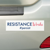 Verzetswerken Blijvend Rood Wit en Blauw Bumpersticker (Op auto)