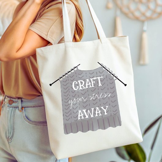 Verzin je stress weg Grappig Tote Bag