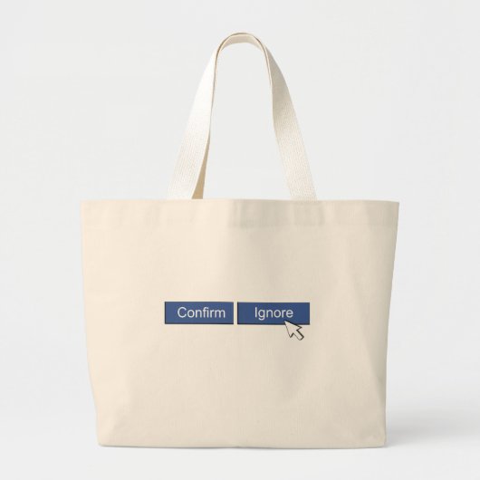 Verzoek Facebook-vriend Grote Tote Bag (Voorkant)
