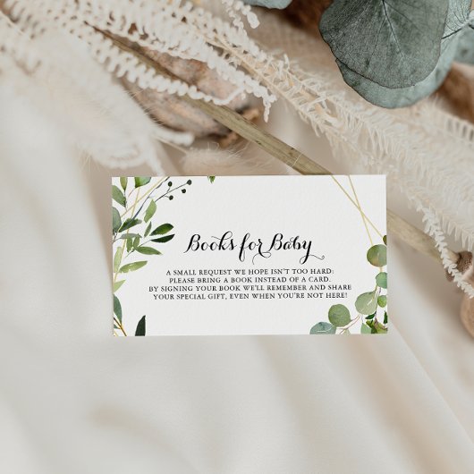 Verzoek om Baby shower van Tropische Gold Calligra Informatiekaartje