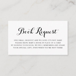 Verzoek om Baby shower voor zwarte moderne kalligr Informatiekaartje