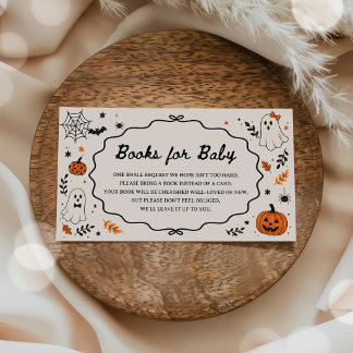 Verzoek om baby showerboek Halloween Geest Informatiekaartje