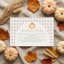Verzoek om babyboek voor herfstthema baby shower