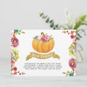 Verzoek om een boekje met kleine pompoenen kaart (Staand voorkant)