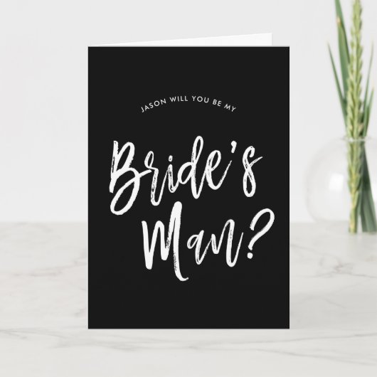 Verzoek om Man van Bride |  witscript Kaart (Voorkant)