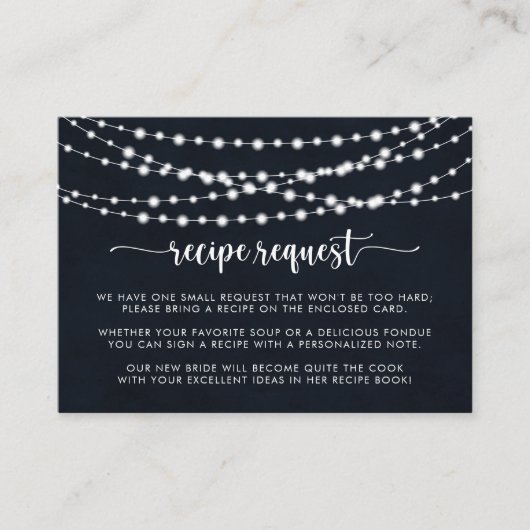 Verzoek om Recept voor Bruiloft met Landelijke Sli Informatiekaartje (Voorkant)