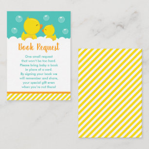 Verzoek om Rubber Ducky Yellow en Green Book Informatiekaartje