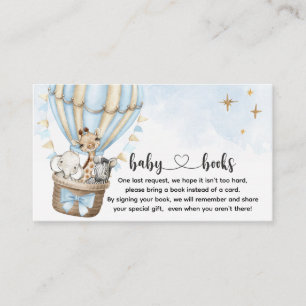 Verzoek om Safari Hot Air-ballonboek Informatiekaartje