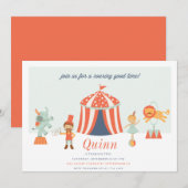VERZOEK VAN CARNIVAL CIRCUS KIDS BIRTHDAY KAART (Voorkant / Achterkant)