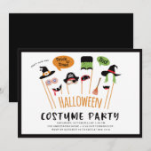 VERZOEK VAN DE HALLOWEEN COSTUMPARTIJ KAART (Voorkant / Achterkant)