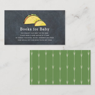 Verzoek van het zwarte Baby shower Taco Chalkboard Informatiekaartje