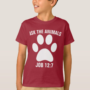 VERZOEKEN DE DIEREN Christelijke KINDEREN Kat T-Sh T-shirt