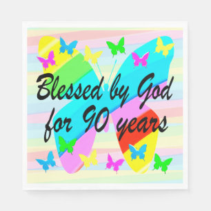 VERZONDEN DOOR GOD 90E BIRTHDAY PAPIER NAPKINS SERVET