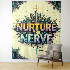 Verzorg de zenuw extra groot wandkleed