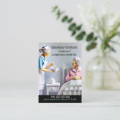 Verzorger helpt u professioneel visitekaartje (Staand voorkant)