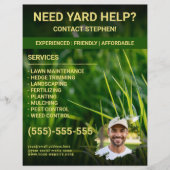 Verzorging Gazon Landschapsarchitect Aangepaste Fo Flyer (Voorkant)