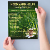 Verzorging Gazon Landschapsarchitect Aangepaste Fo Flyer (Hand)