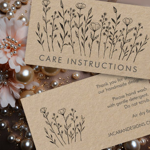 VERZORGING INSTRUCTIES Chique Elegant Wildflower K Visitekaartje